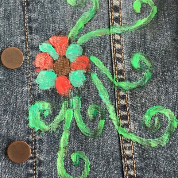 EMBODIED JACKET✨ One Of A Kind Reworked Denim Jacket! - Picture 3 of 7